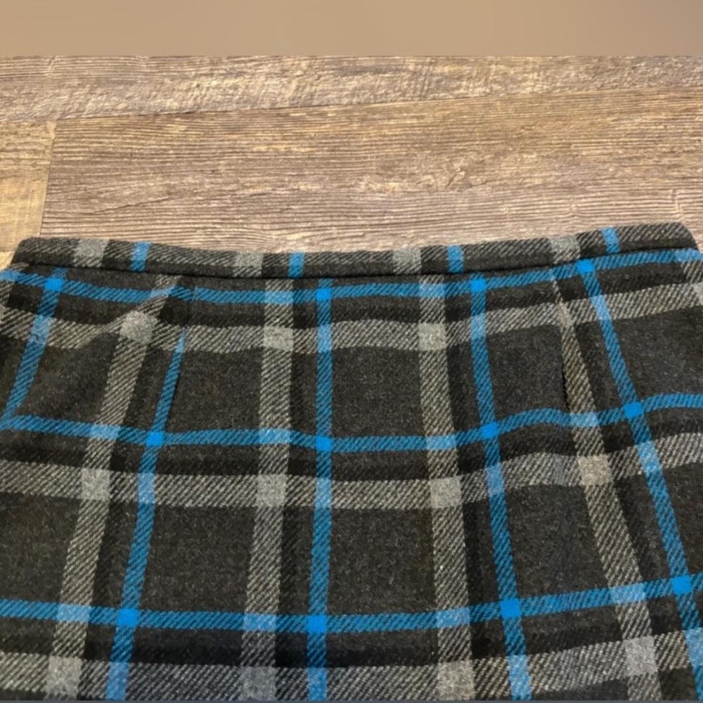 Sag Harbor Blue and Gray Plaid Pencil Skirt - Picture 3 of 8